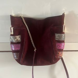 Shoulder suede leather bag purse jimmy choo